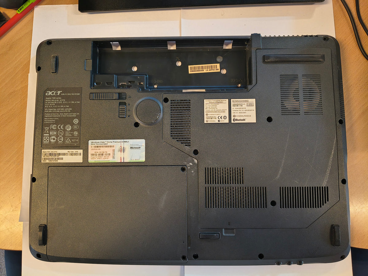 Acer Aspire 7220 Model ICY70 Bundcover
